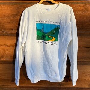 Vintage White Santa Monica Mountains Sweatshirt